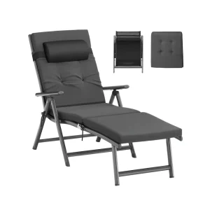 Lettino Prendisole Pieghevole con Schienale Regolabile