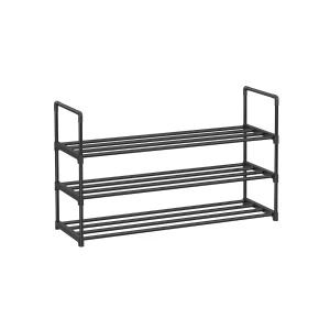 Scarpiera a 3 Ripiani 30 x 92 x 55 cm Nero