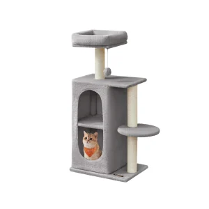 Albero per Gatti con 2 Grotte Tiragraffi